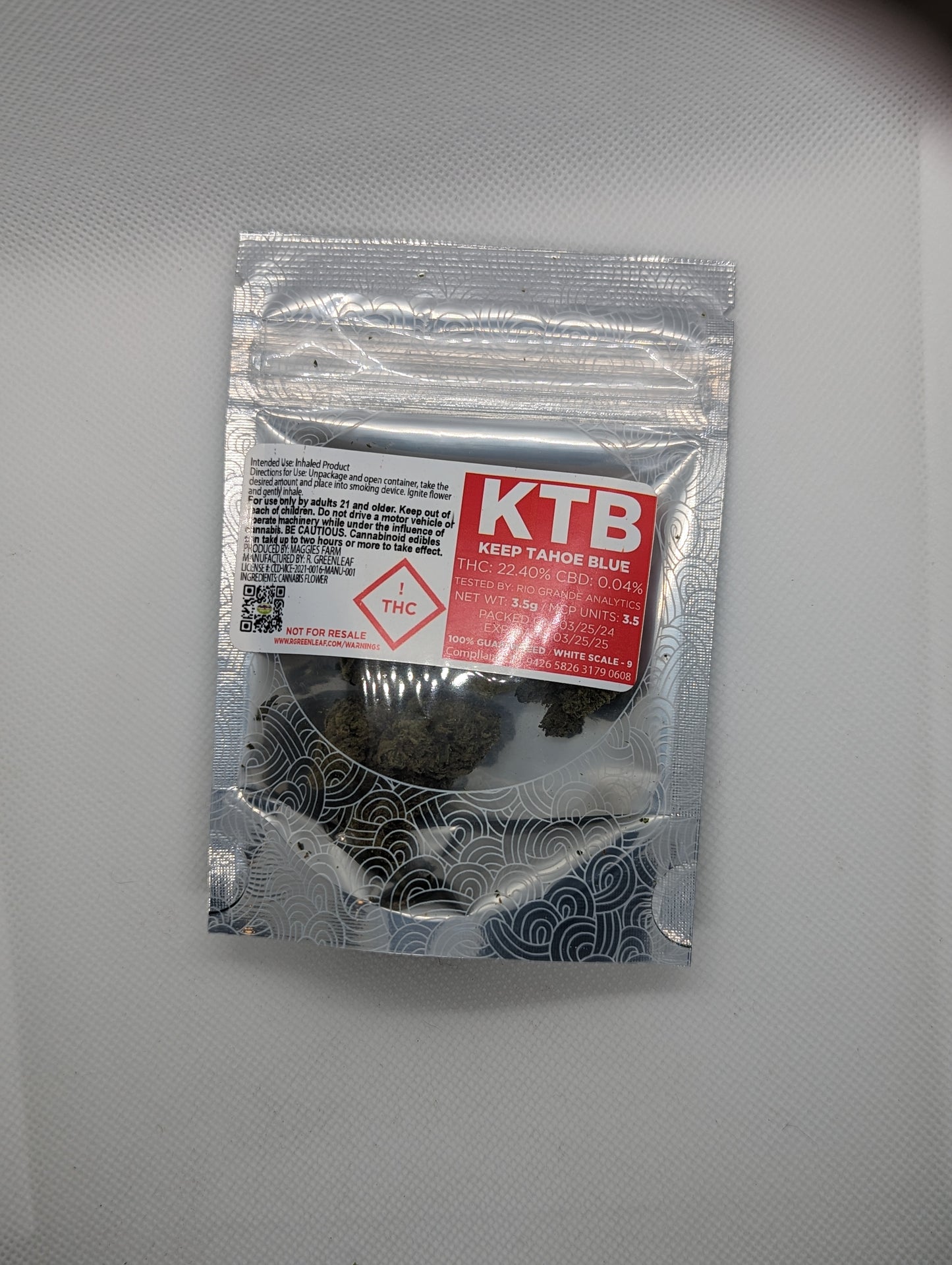 Keep Tahoe Blue | 3.5 grams THC Flower