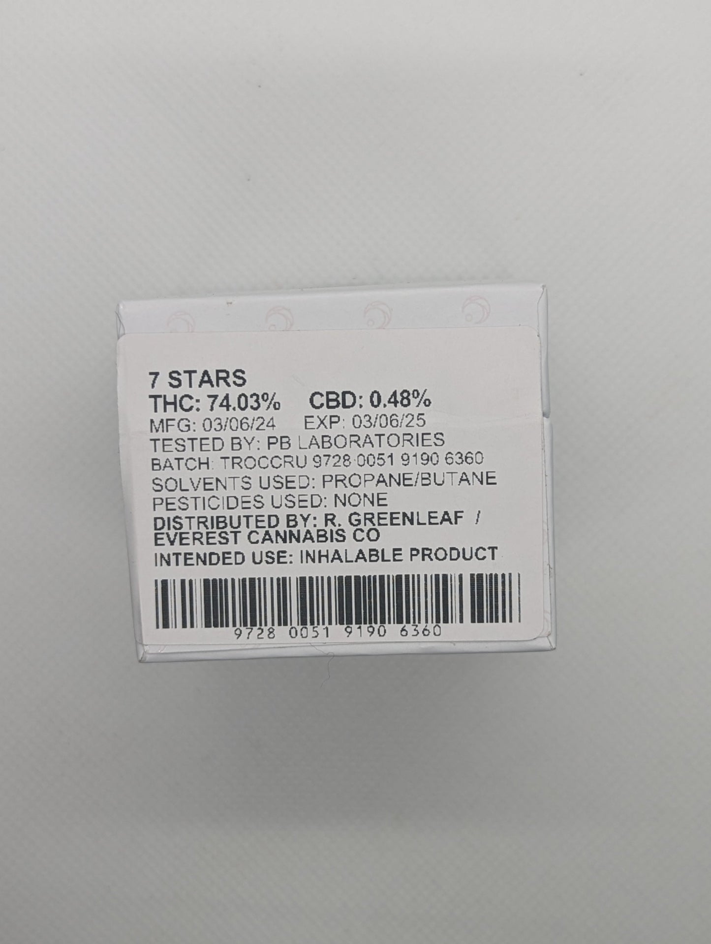 1G Manana Farms Cured Resin Crumble | 7 Stars (Hybrid)