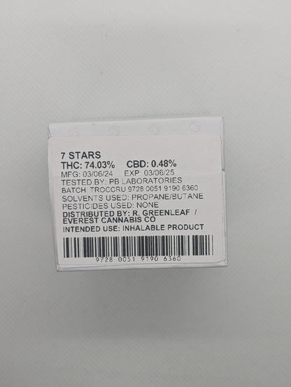 1G Manana Farms Cured Resin Crumble | 7 Stars (Hybrid)