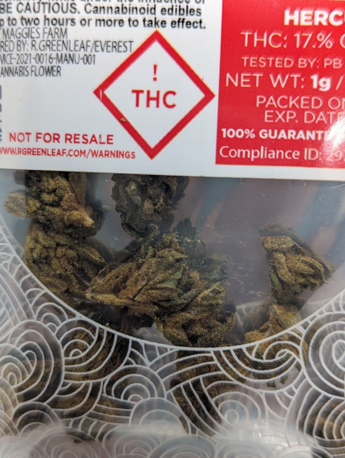 Hercules | 1 gram THC Flower (Sativa)
